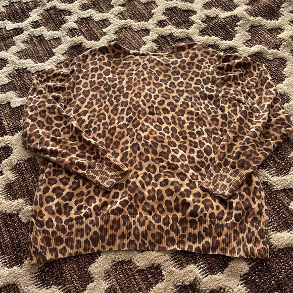 Saint Johns Bay Animal Print Cardigan - Picture 7 of 8